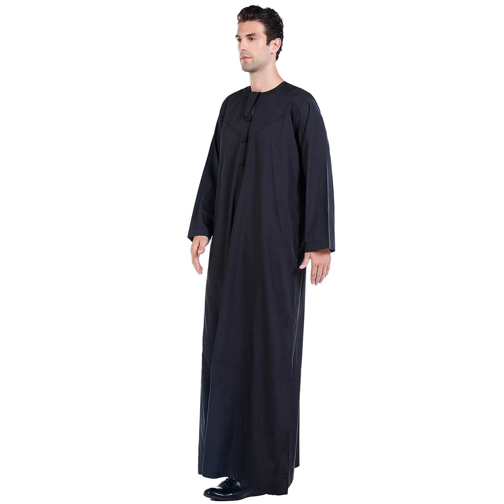 Arab Middle Eastern Men's Robe (M, Black)