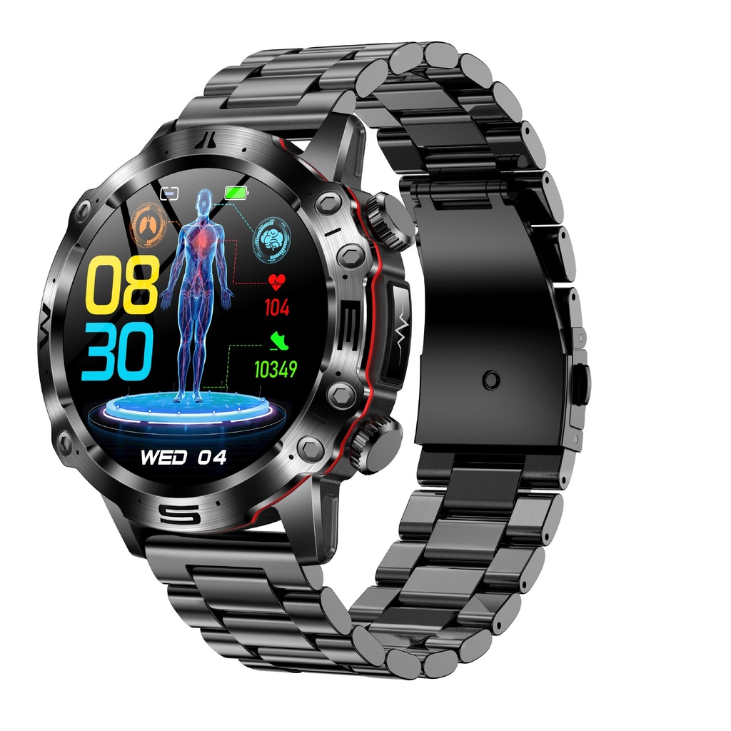 HD ECG Bluetooth-compatible Call Outdoor Sports Watch (Black)