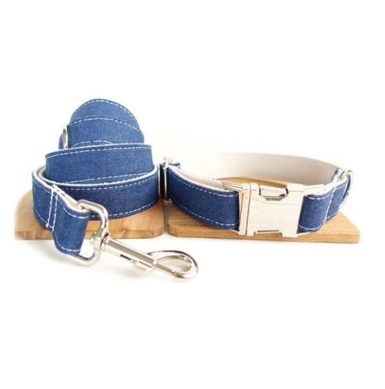 Pet dog collar with high quality soft comfort (M, Blue)