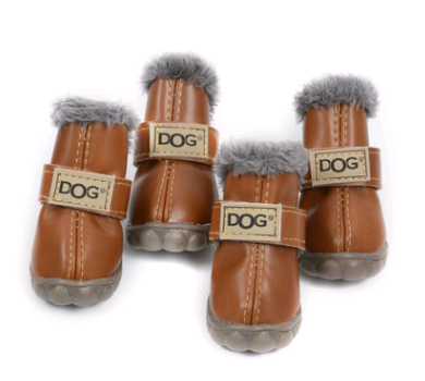 Dog Thick Snow Boots Keep Warm Teddy Autumn And Winter VIP Shoes (5, Blue)