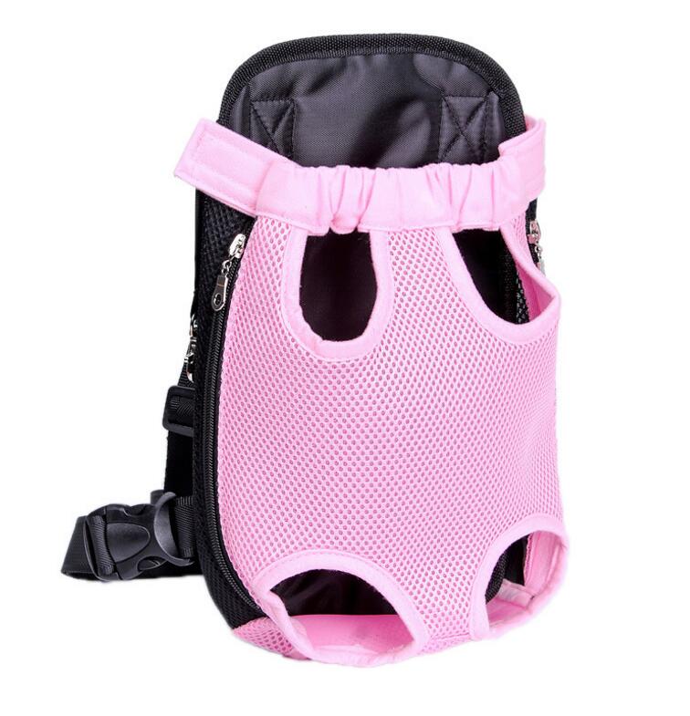 Go Out Portable Chest Shoulder Pet Bag Breathable Travel Pet Bag (M, Pink)