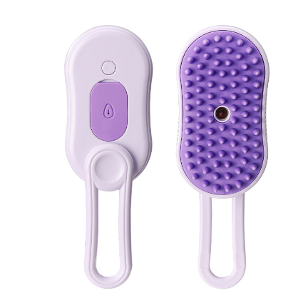 Cat Steam Brush Steamy Dog Brush 3 In 1 Electric Spray Cat Hair Brushes For Massage Pet Grooming Comb Hair Removal Combs Pet Products (Purple)