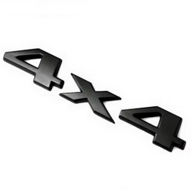 Car Modification Metal Suitable For Off-road Vehicle Four-wheel Drive 3D Special Sticker Rear Car Badge 4 (Black)