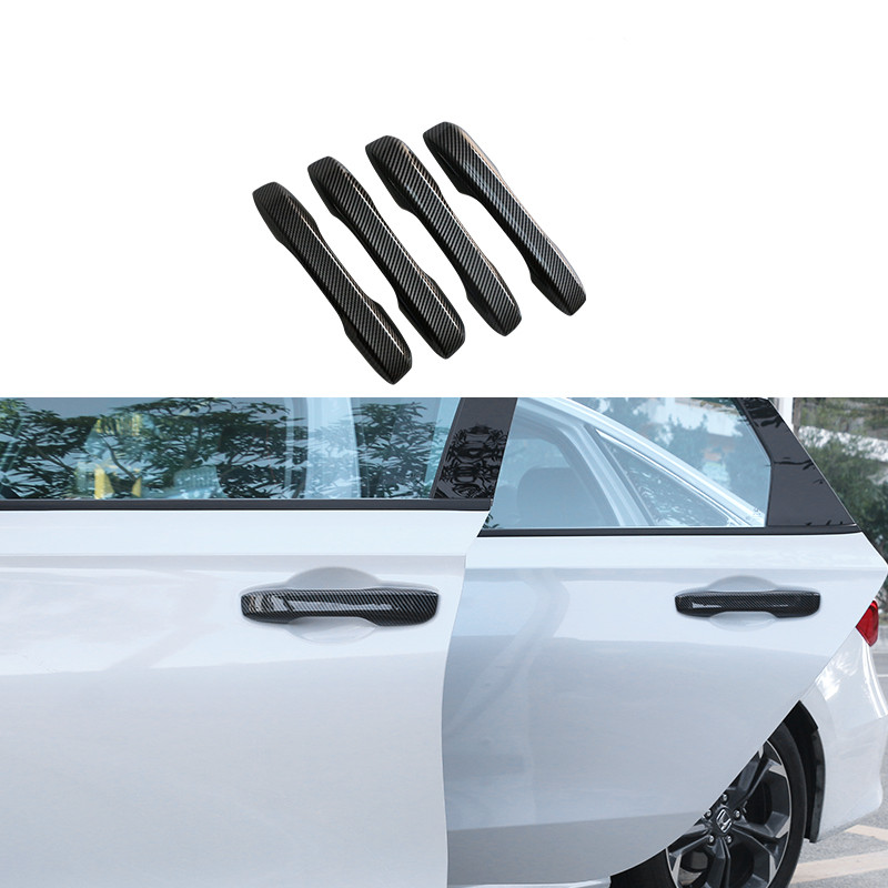 Car Door Handle Decorative Sticker Accessories (Carbon Fiber)