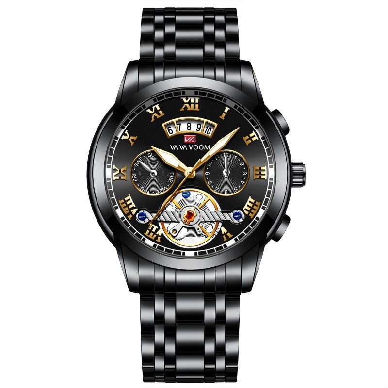 Stainless Steel Men's Tourbillon Quartz Watch (2453Jhh)