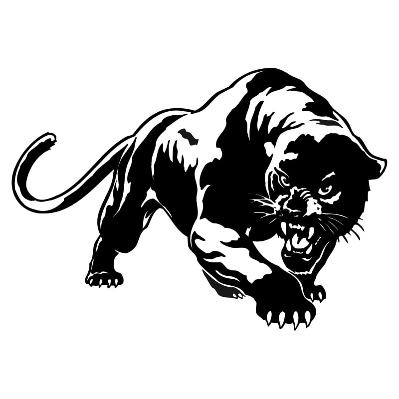 Little cheetah reflective sticker (Black)