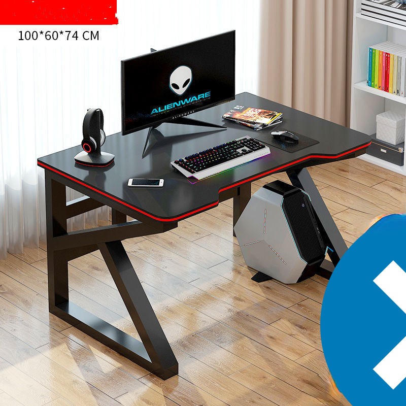 Computer Desktop Table, Home Bedroom, E-sports Table (100x60 [cm] Black)