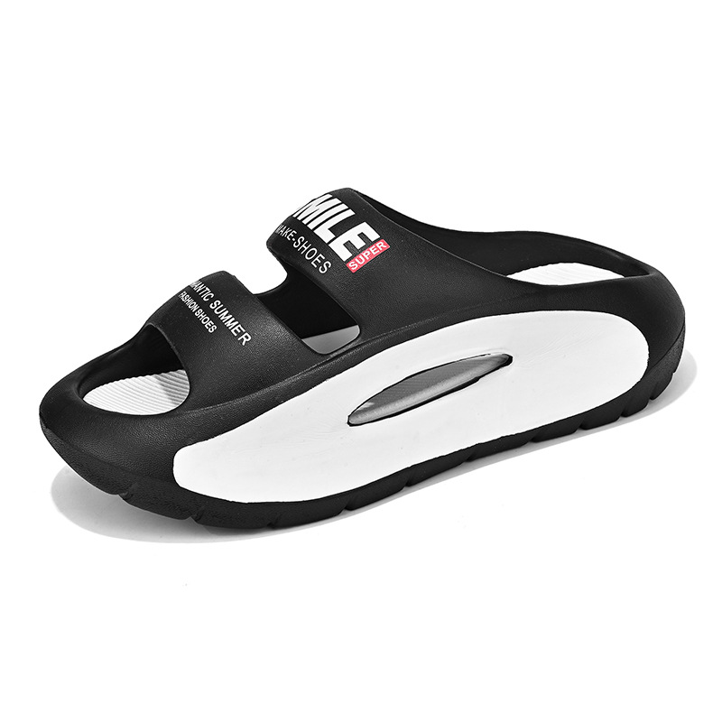 Live Broadcast Casual Couple Beach Sports Trendy National Slippers (36, Black)