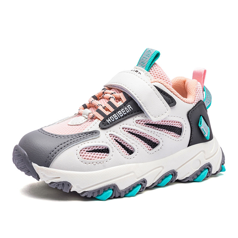 Charming girl''s shoes big children''s four seasons sports shoes new leisure children''s small white shoes boy''s father shoes (26, Pink)