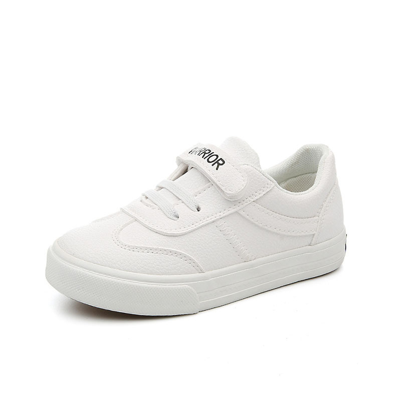 Children's Shoes Korean Style Single Shoes Boys And Girls Breathable And Waterproof White Shoes White Sports Shoes Student Shoes (26, White)