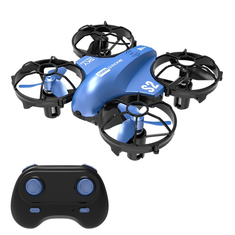Mini Drone Gesture Sensor Obstacle Avoidance 2.4G Remote Control Flying Chess Children's Airplane Toy (Blue)