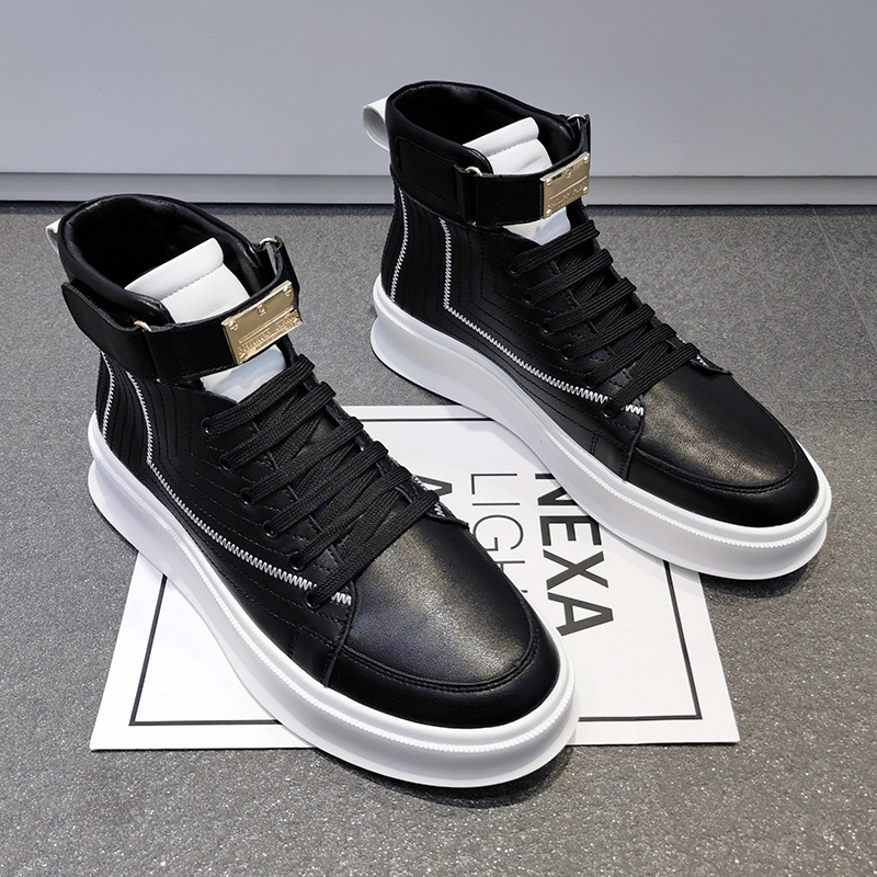 Tide Brand Metal Buckle Youth Board Shoes (38)