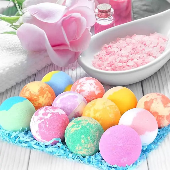 Colorful Bath Bomb with Aromatic Salts