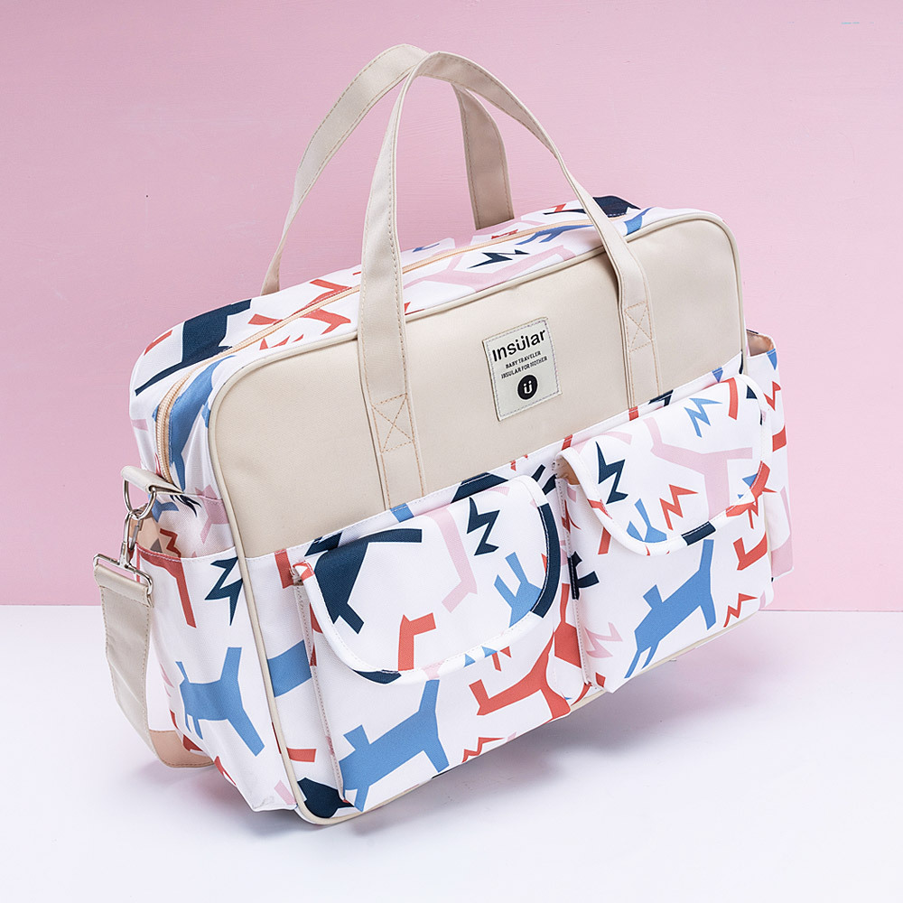 Fashionable One-shoulder Messenger Portable Mummy Bag (Carousel)