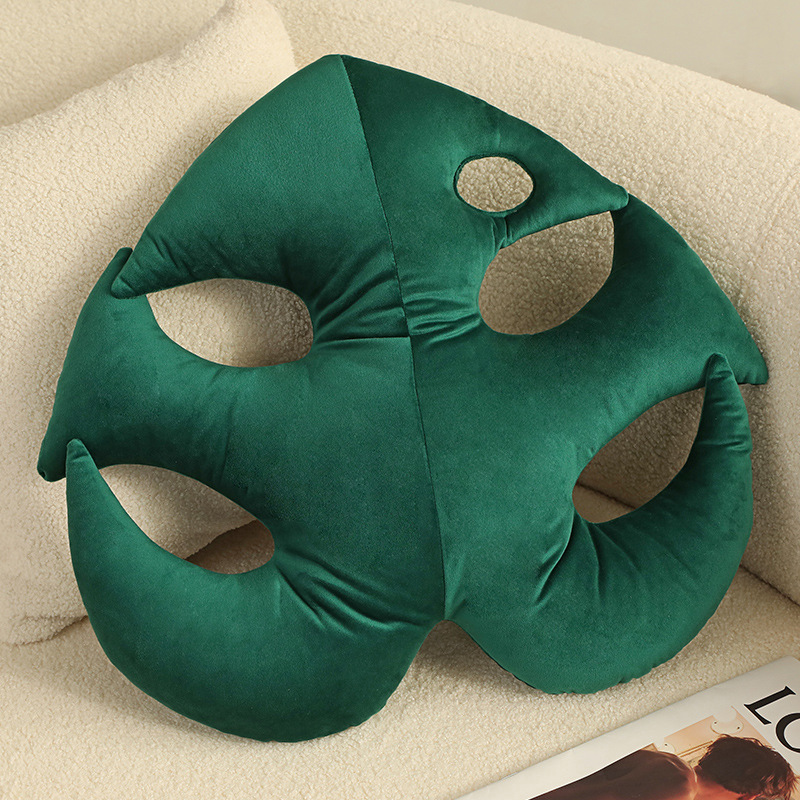 Green Plant Pillow Home Philodendron (Monstera Deliciosa)