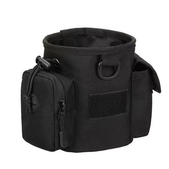 Outdoor Camouflage Hiking Key Waist Bag (Black)