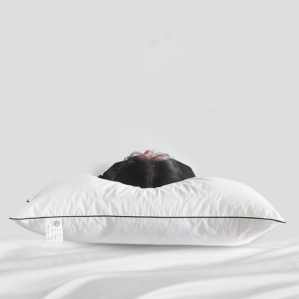 60S Cotton A Class Baby-grade Non-fluorescent Hotel Pillow Pillow Pillow (High Pillow Classic Black)