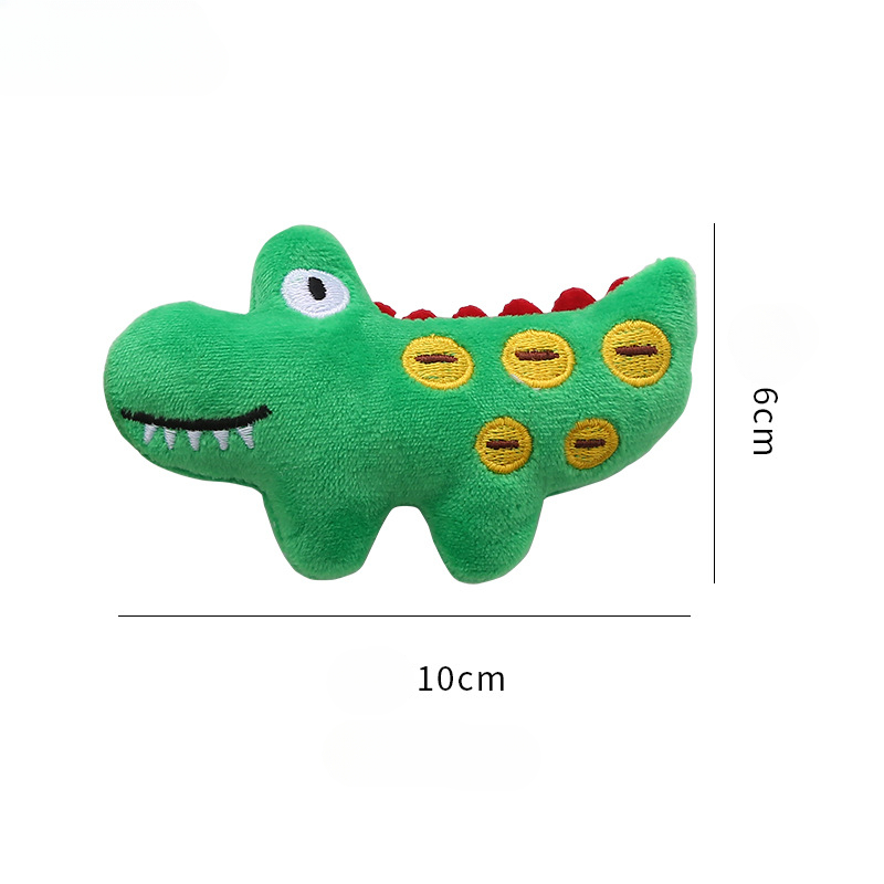 Cow Parrot Shape Cat Toy Cute Plush Animal Toys With Catnip Interactive Play Pet Supplies Tease Cat Bite Resistant (Crocodile)