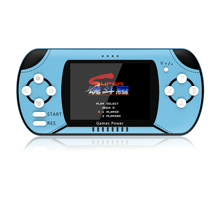 Handheld Game Console Wireless Charging Treasure Game Console QI (A Section Blue)