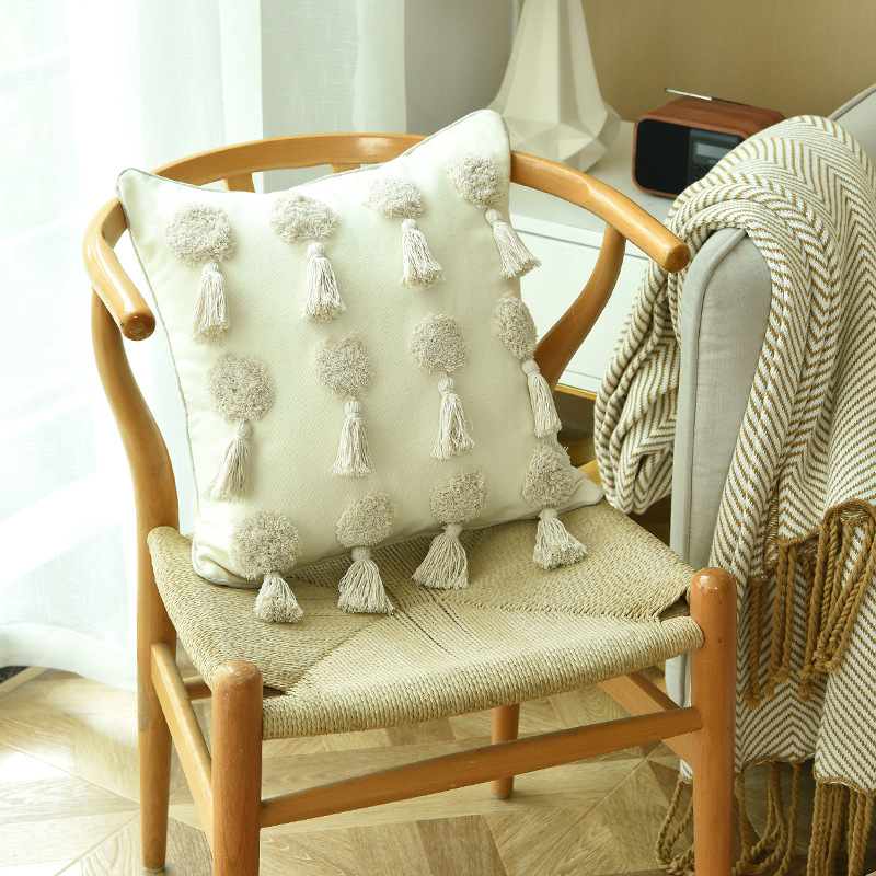 Homestay tufted pillows (45x45 [cm], Pillowcase)