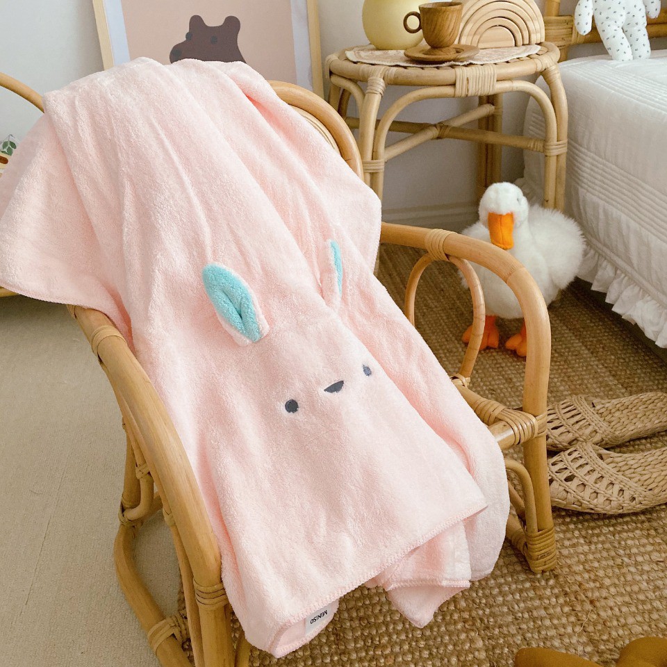 Children'S Cartoon Bath Towel Second Speed Absorbent Bath Towel Microfiber Towel (70x140 [cm] Bath Towel, Rabbit)