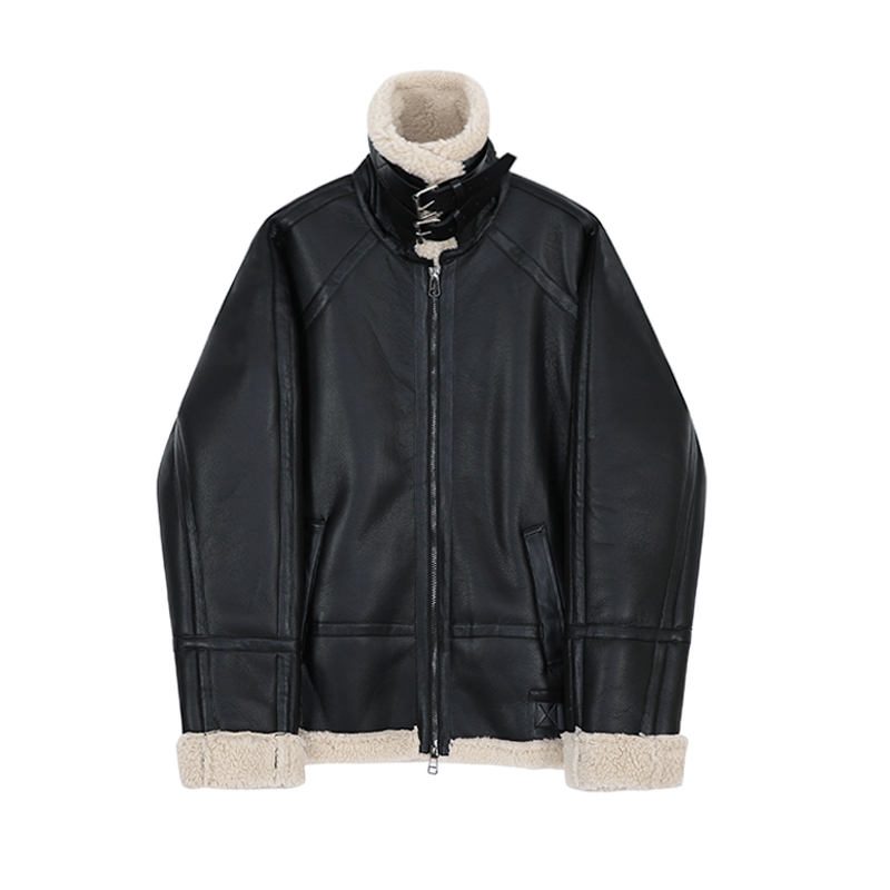 Fur-Lined Leather Jacket (M)