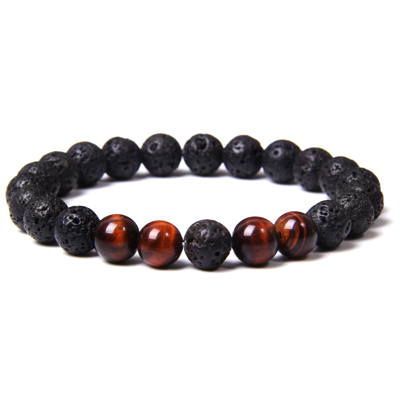 An elegant and luxurious misbaha/bracelet made of natural Tiger Eye stone, featuring a refined design that exudes sophistication and elegance (style [1])