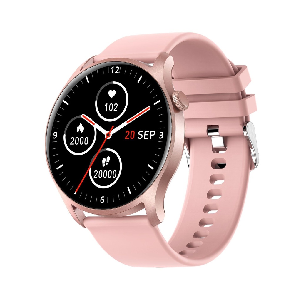 Luxury Smartwatch with Full Touch Display and Multi-Functionality (Pink)