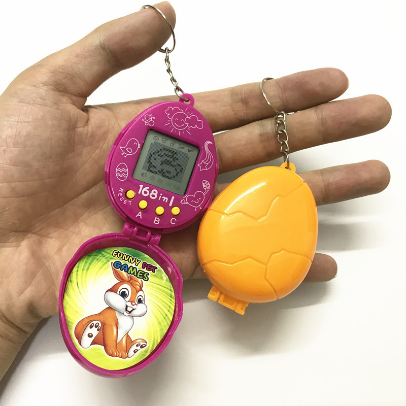 Electronic Pet Machine Handheld Miniature Developing Game Machine Keychain