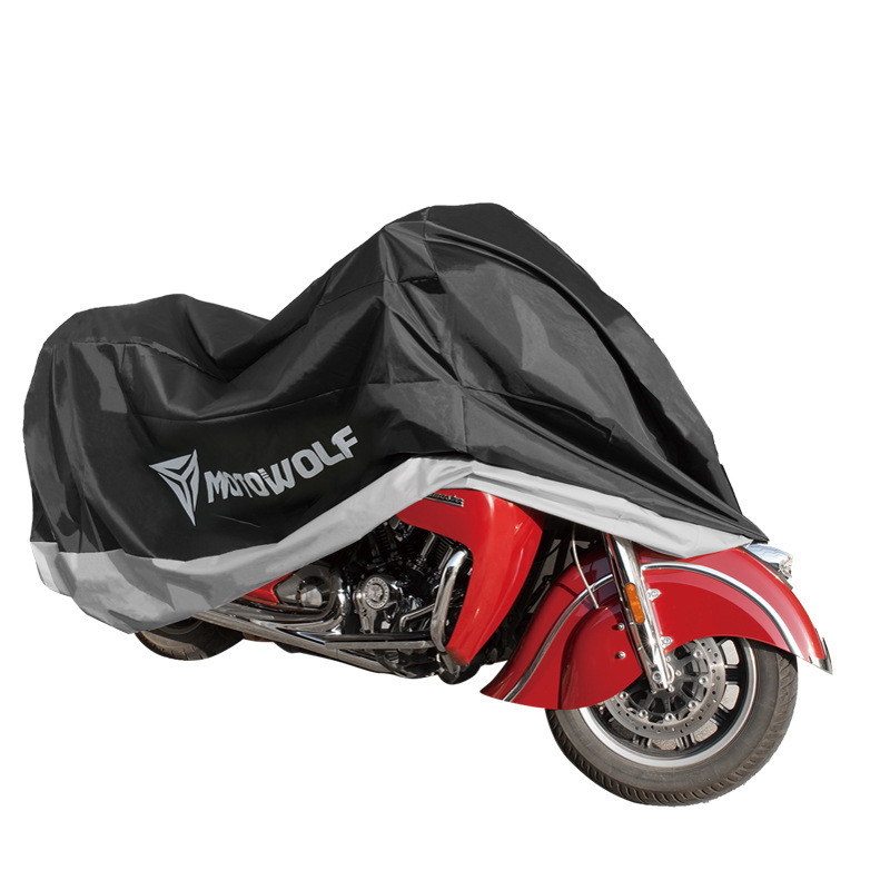 Reinforced and Expanded Motorcycle Cover, designed to protect sensitive parts from dirt, dust, and water, and resistant to weather conditions  (M, Black, Ordinary)