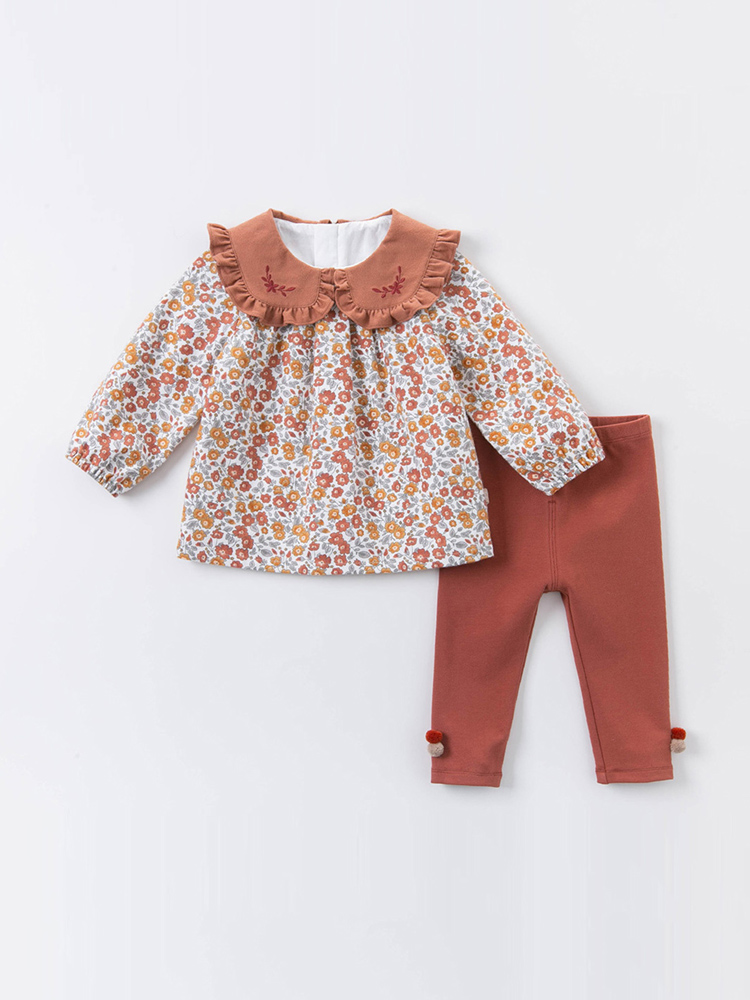 Women's Suit Autumn Two-piece Baby Western-style Cotton Clothes (100 [cm])