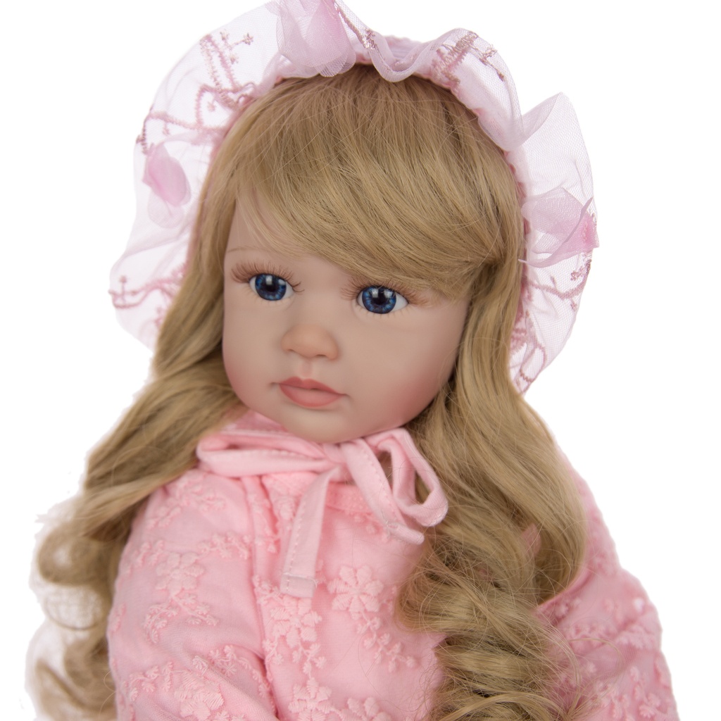 24 Inch Rebirth Doll Cloth Body Simulation Baby (Blue)