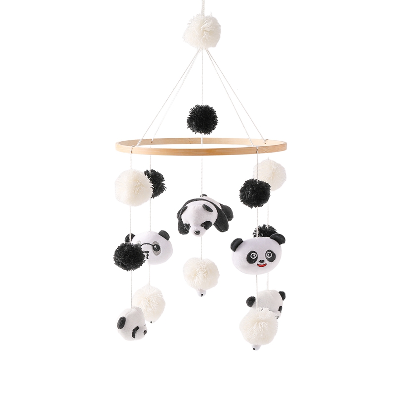Baby Hand Woven Bed Bell Pendant (Panda)