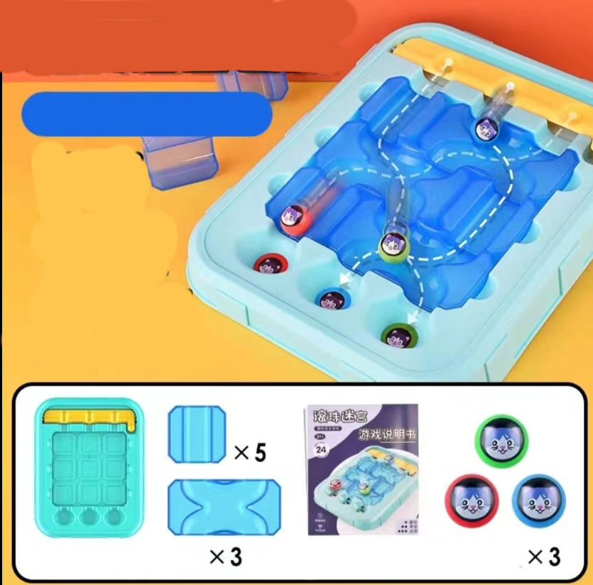 Magic Beads Brainstorming Children's Intelligence Table Games (Ball maze, Color Box)