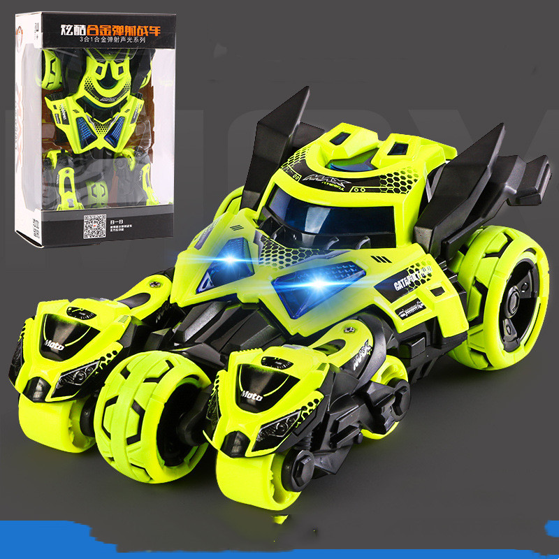 Large Ejection Toy Chariot Alloy Car Model For Children1 (Green)