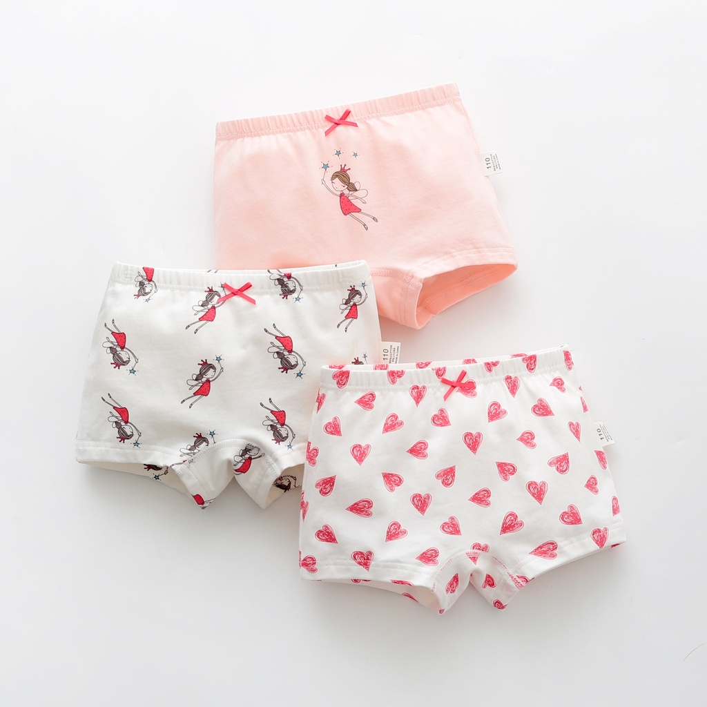 Girls' Underwear Cotton Boxer Briefs Girls' Boxer Briefs, Children's Underwear, Baby Shorts Head Cute Cartoon (150 [cm], Pj306)