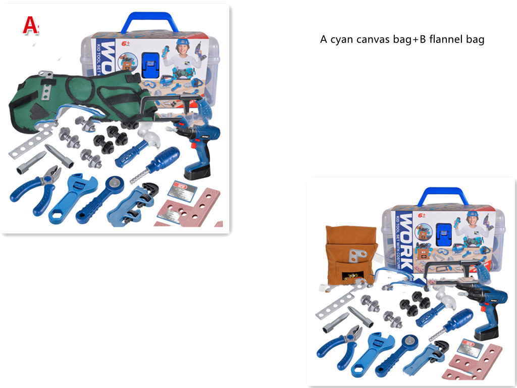 Simulation Repair Tool Toy Storage Combination Backpack Electric Screwdriver Bag Set (Set)