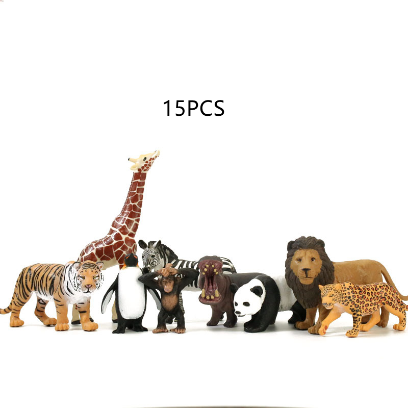 Simulation Animal Toy Model Set Gift Box (15 [pcs] Set)