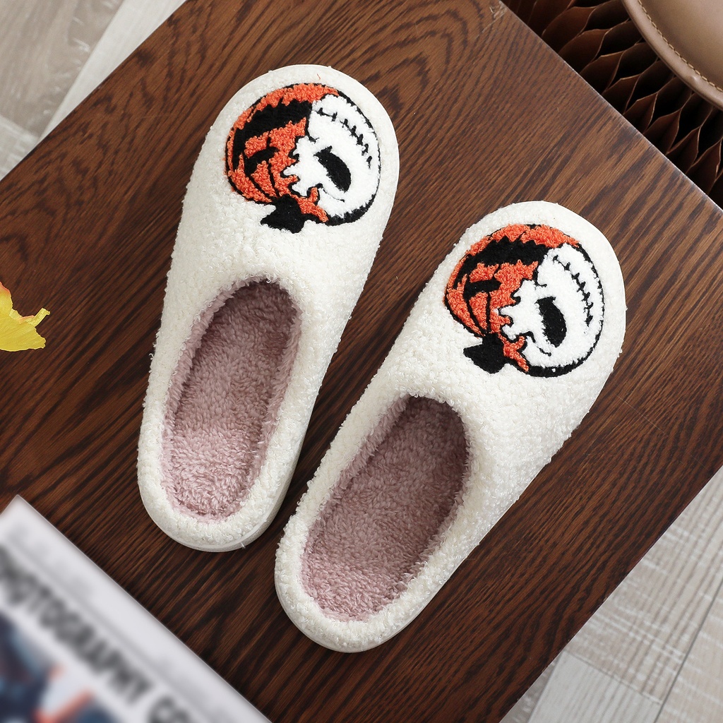 Comfortable The Nightmare Before Christmas Embroidery Cotton Slippers (40 - 41)