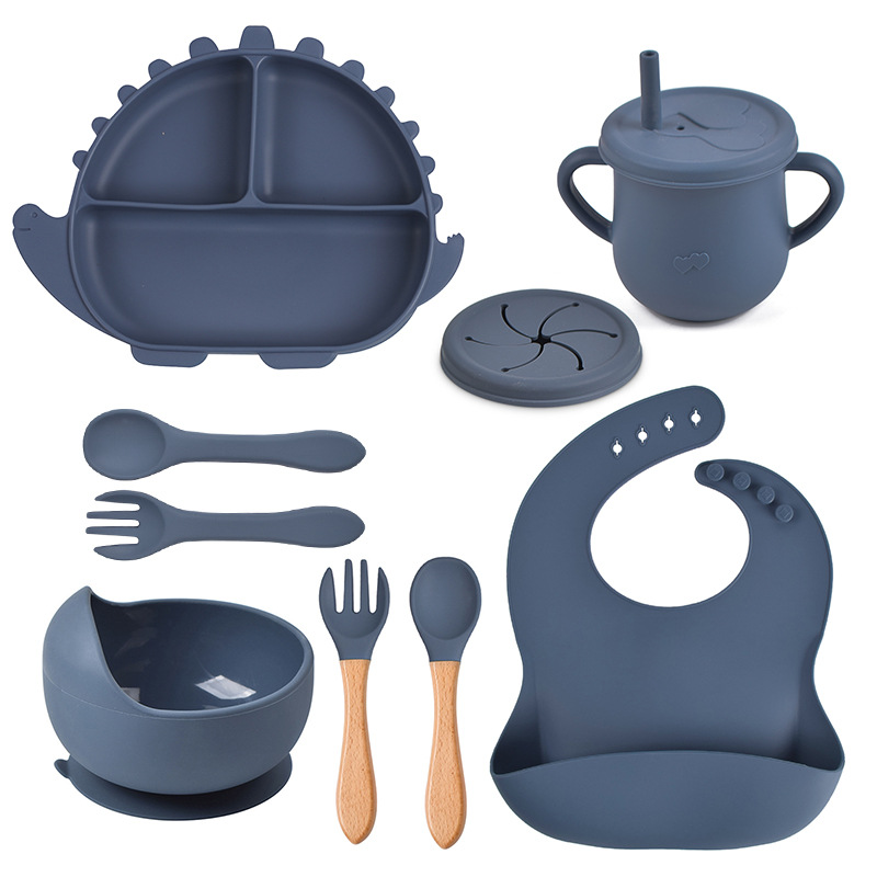 8-piece Children's Silicone Tableware Set (10, A)