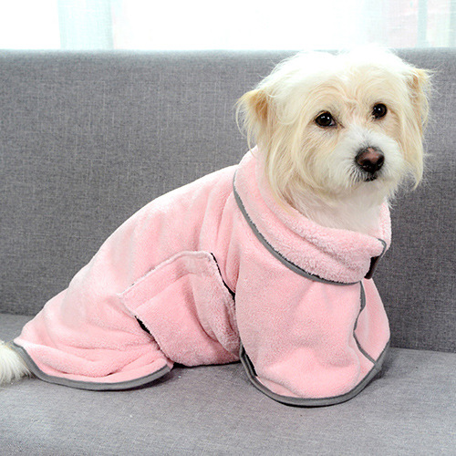 Quick-Dry, Absorbent Pet Towel for Dogs and Cats (M, Pink)