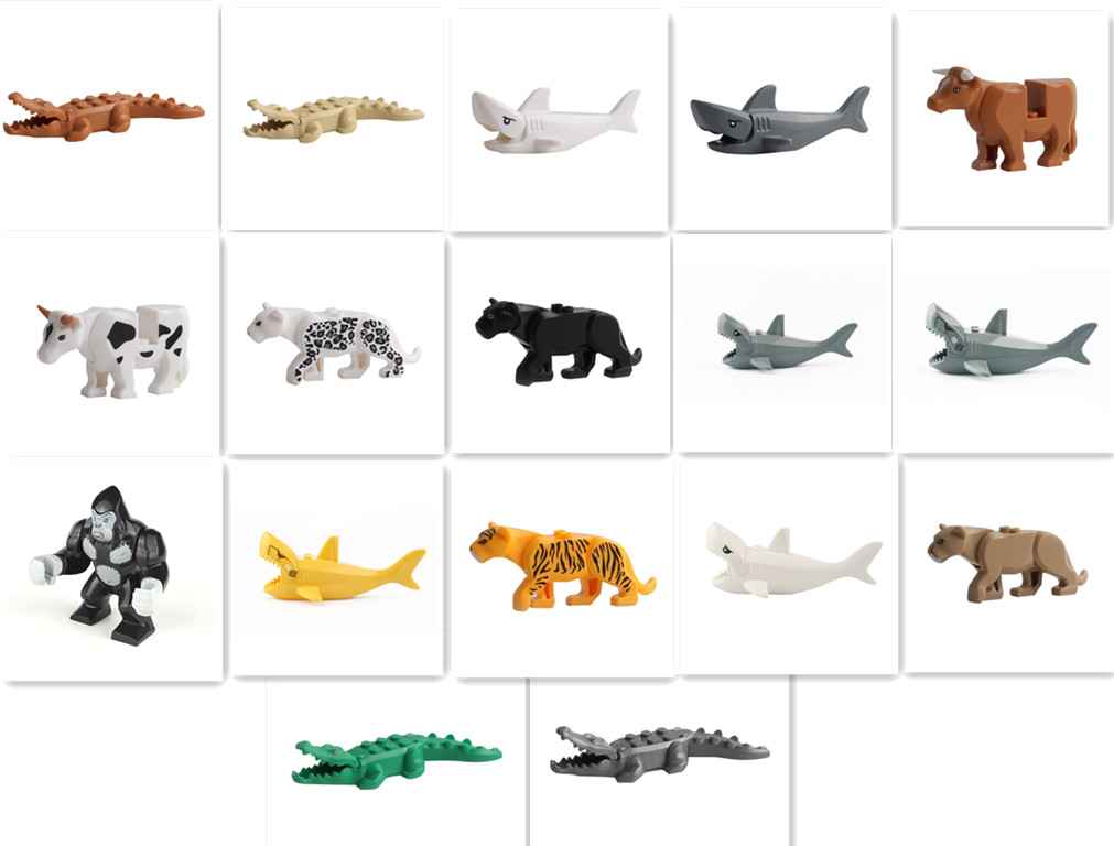 Cartoon Animal Building Blocks Small Particles Fighting Insert Early Education Building Block Toys (Set)