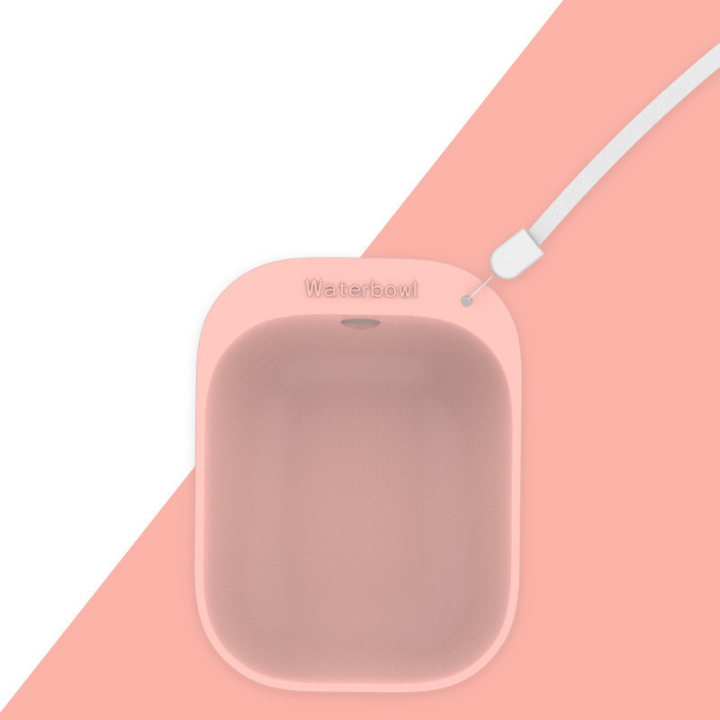 Portable Candy-Colored Pet Drinking Bowl (Pink)