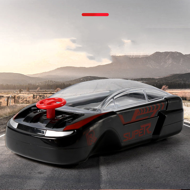 Puzzle Simulation Racing Machine Steering Wheel Remote Control Speed Electric Game Machine (Black)