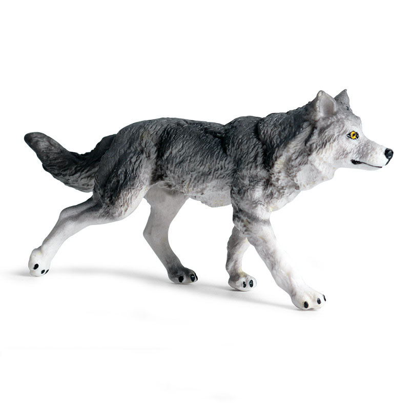 Children's Toy Wolf Forest Animal Wolf Howling Wolf Solid Simulation Wild Animal Static Model (Grey Wolf)