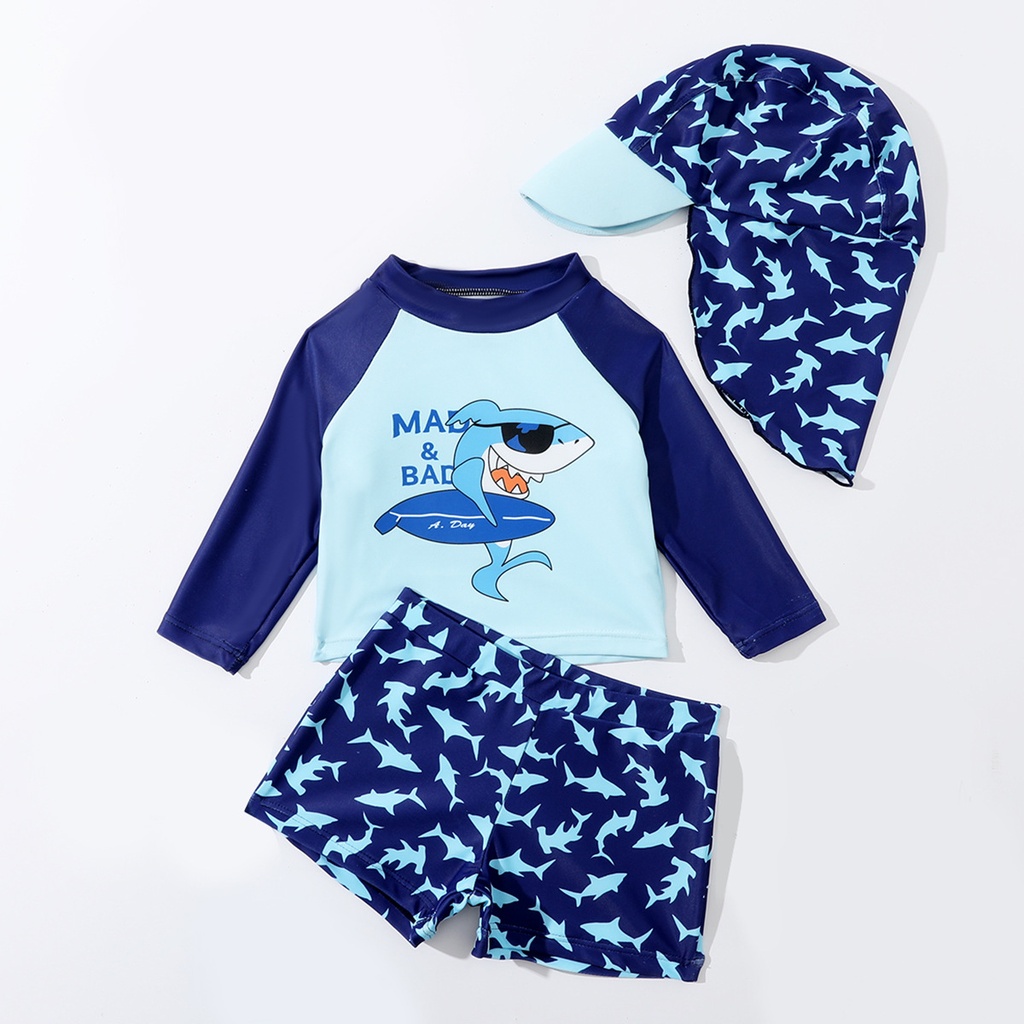 Kids’ Two-Piece Long-Sleeve Swimsuit (100 [cm], 1)