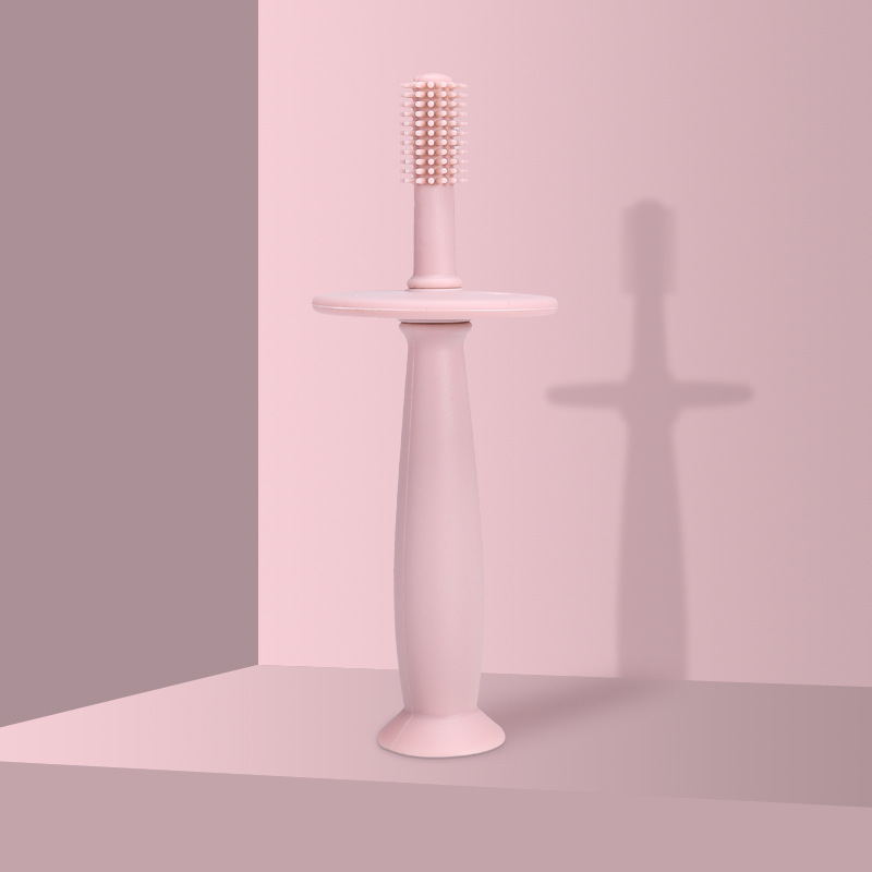Silicone Toothbrush For Baby Wash Tongue Coating (Pink)