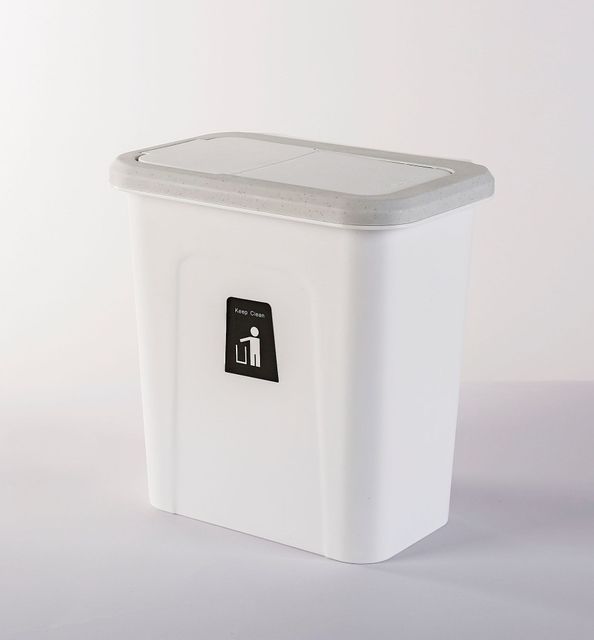 Wall-Mounted Garbage Bin (White)