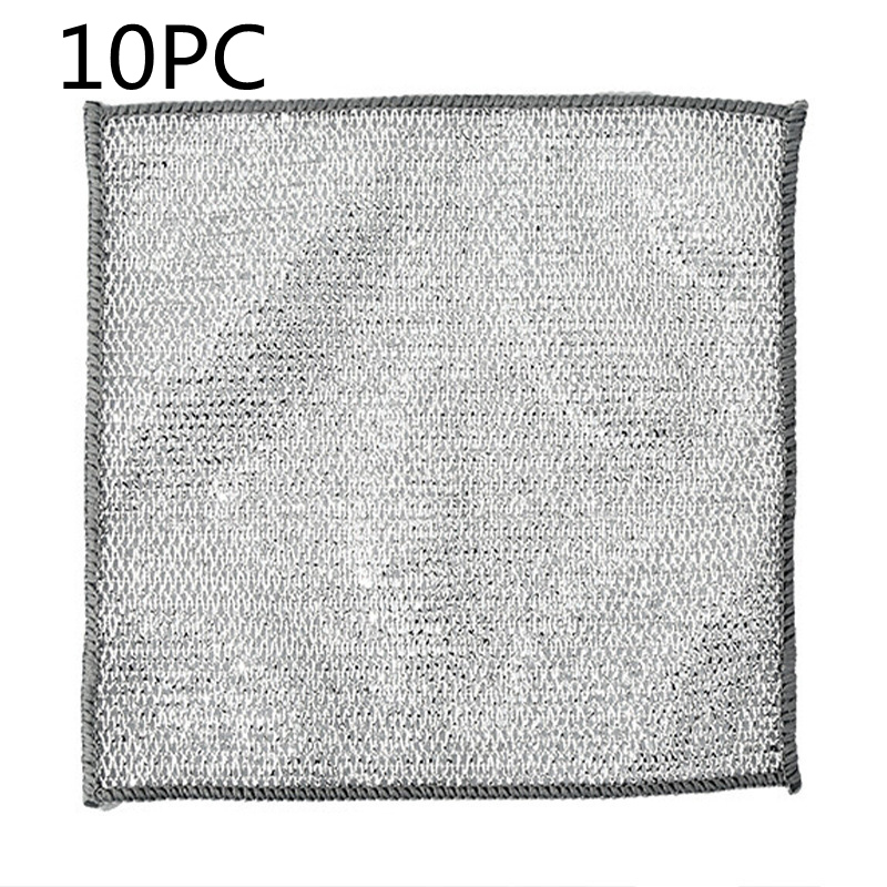 Steel Wire Cleaning Cloth for Kitchen & Dishes (20x20 Double Layer, Thermal Cloths 10 [pcs])