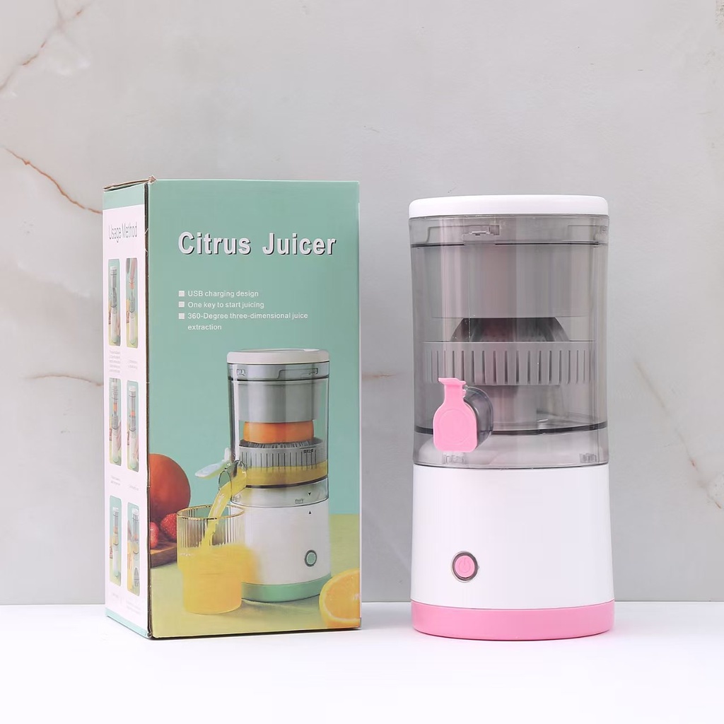 Portable wireless juicer, USB rechargeable (Pink, 3.7 [v])